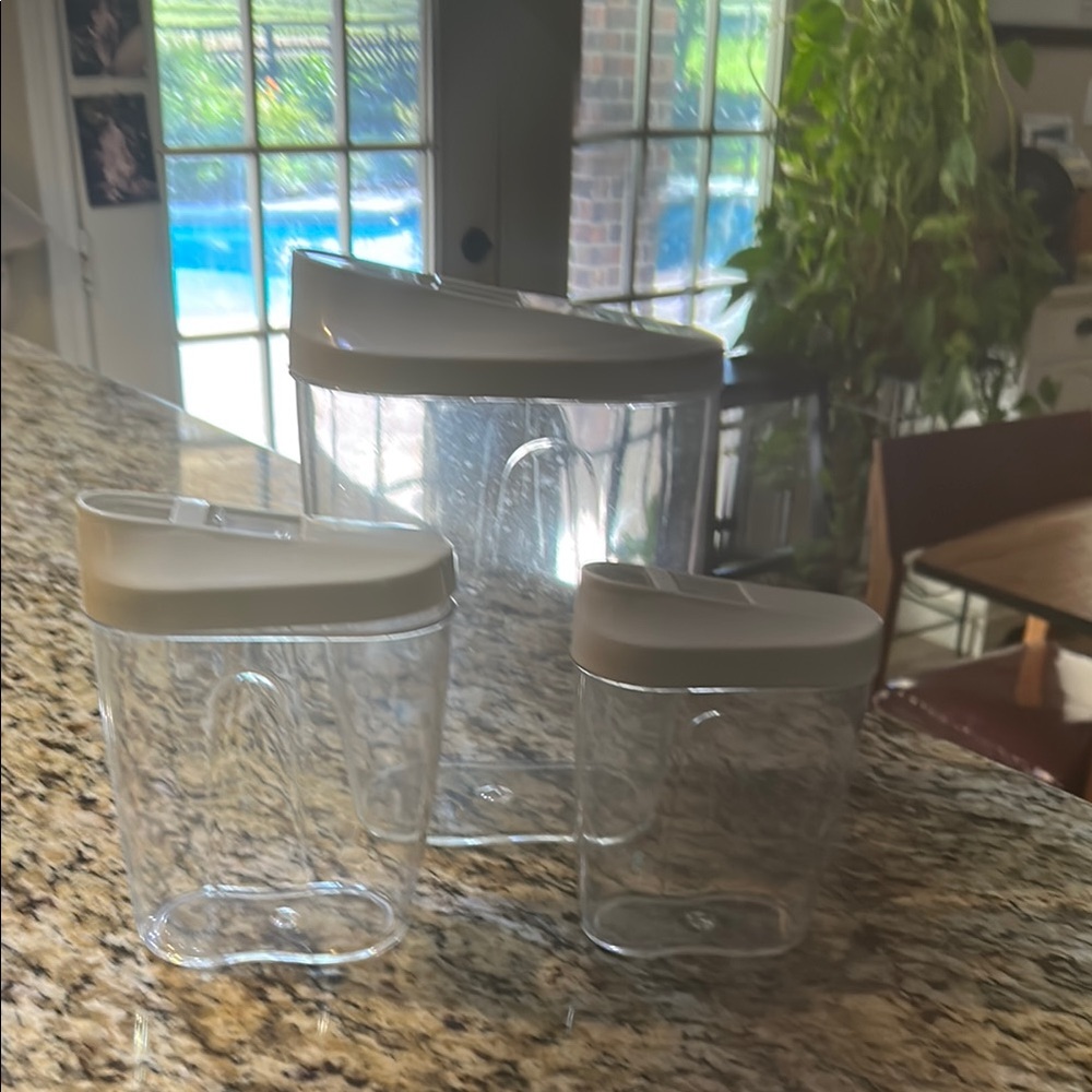 Clear Storage Containers with White Lids